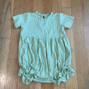Bumbunny Mint Green Bamboo Viscose Ruffle Bubble Romper 12 - 18M